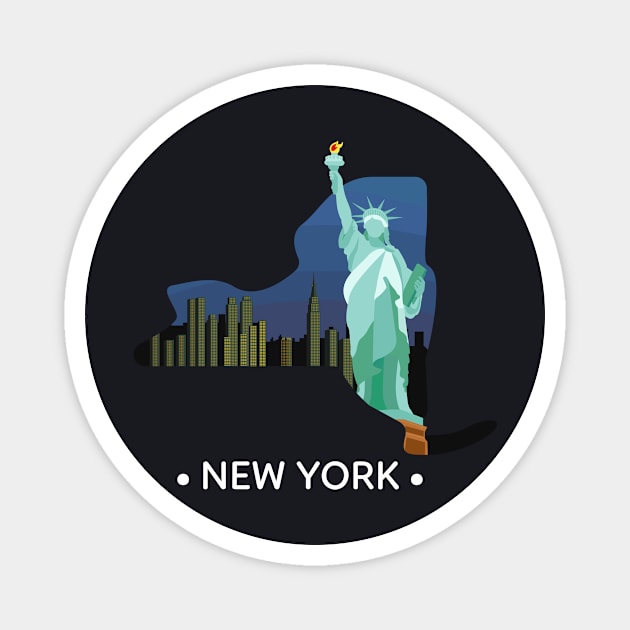 State of New York Magnet by A Reel Keeper